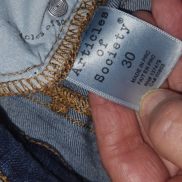 Articles of Society Women's Skinny Stretch Denim Jeans Women Mid-Rise Size 30 - Picture 6 of 7